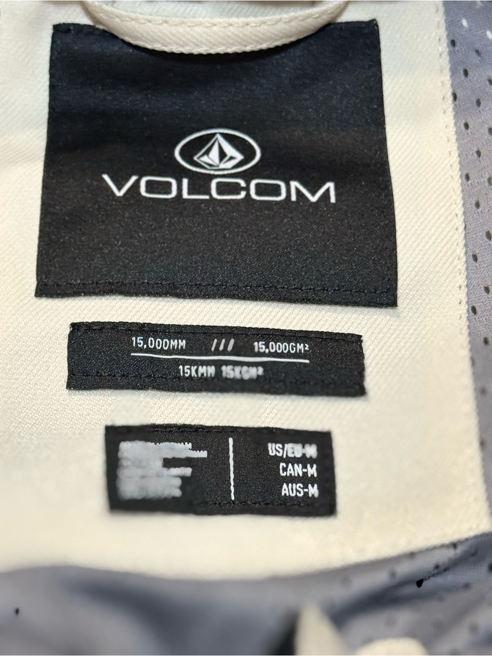 Volcom Cream Snowboard Ski Pants Waterproof Stretch Ivory Medium - Picture 14 of 16